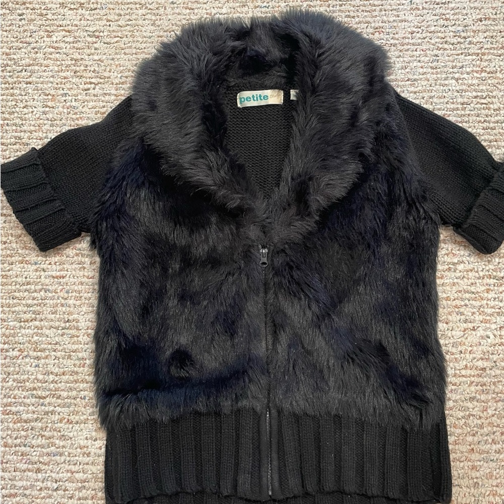 Faux fur sweater